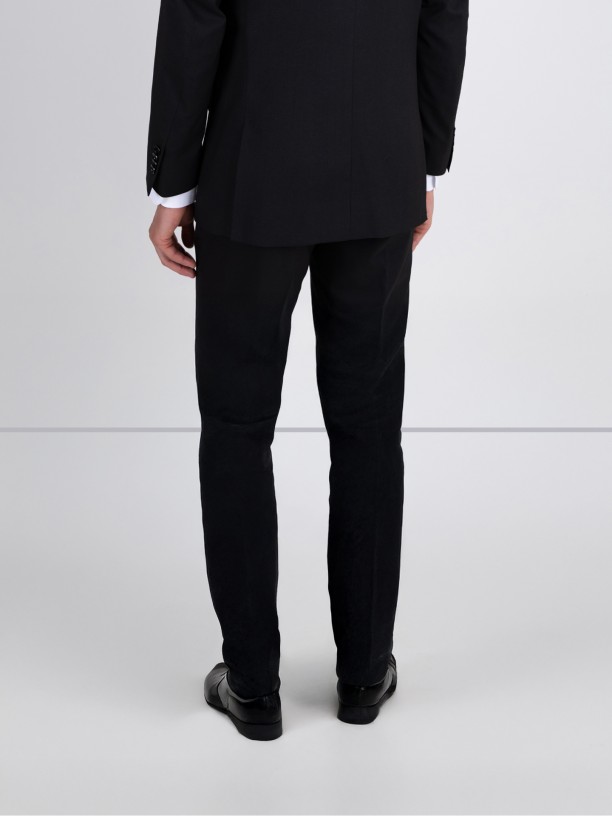 Pantaln clsico de tejido vegano
