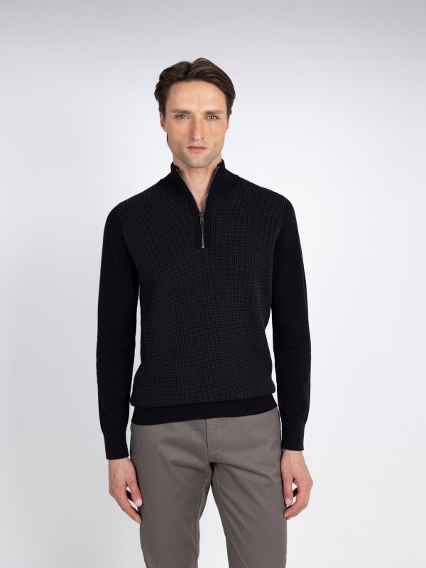 Camisola de meio fecho