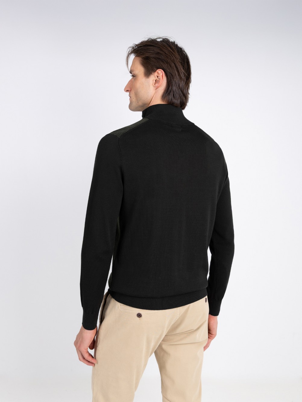 Camisola de meio fecho
