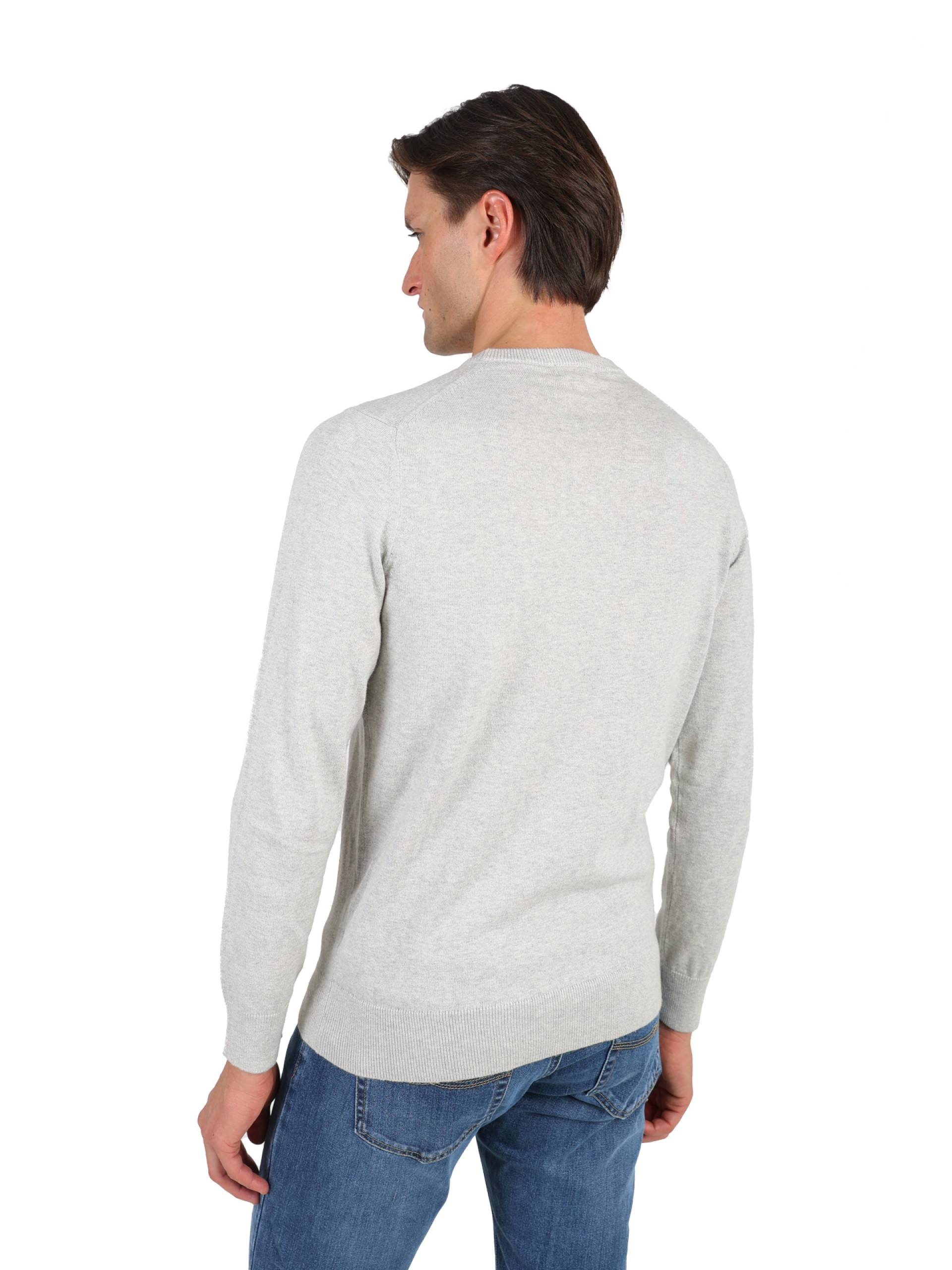 Camisola de malha de algodão e caxemira