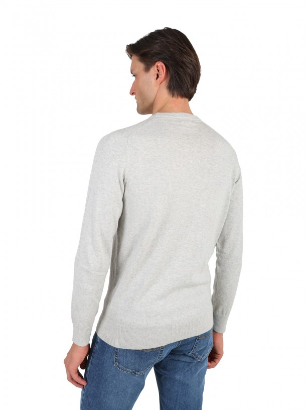 Camisola de malha de algodão e caxemira Camisola de malha de algodão e caxemira