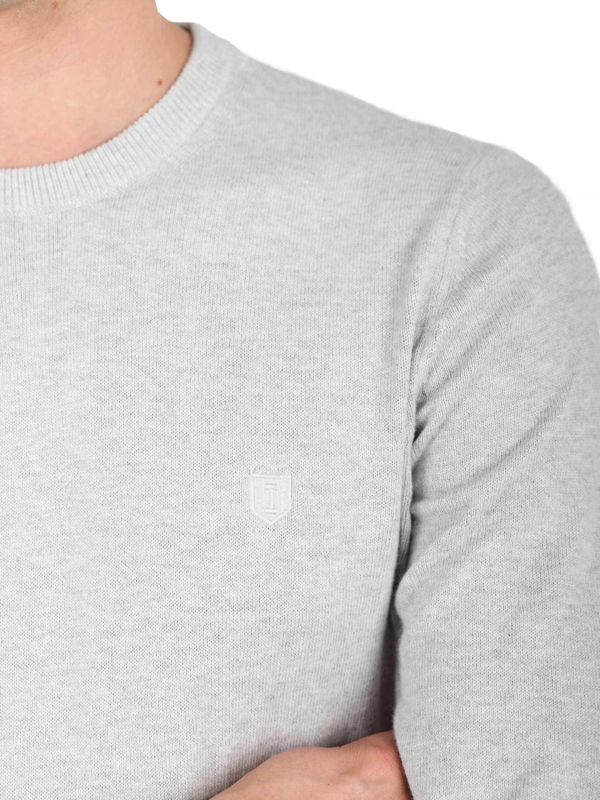 Camisola de malha de algodão e caxemira