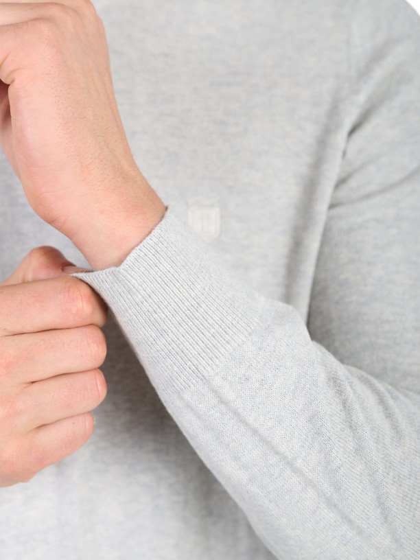 Camisola de malha de algodão e caxemira Camisola de malha de algodão e caxemira