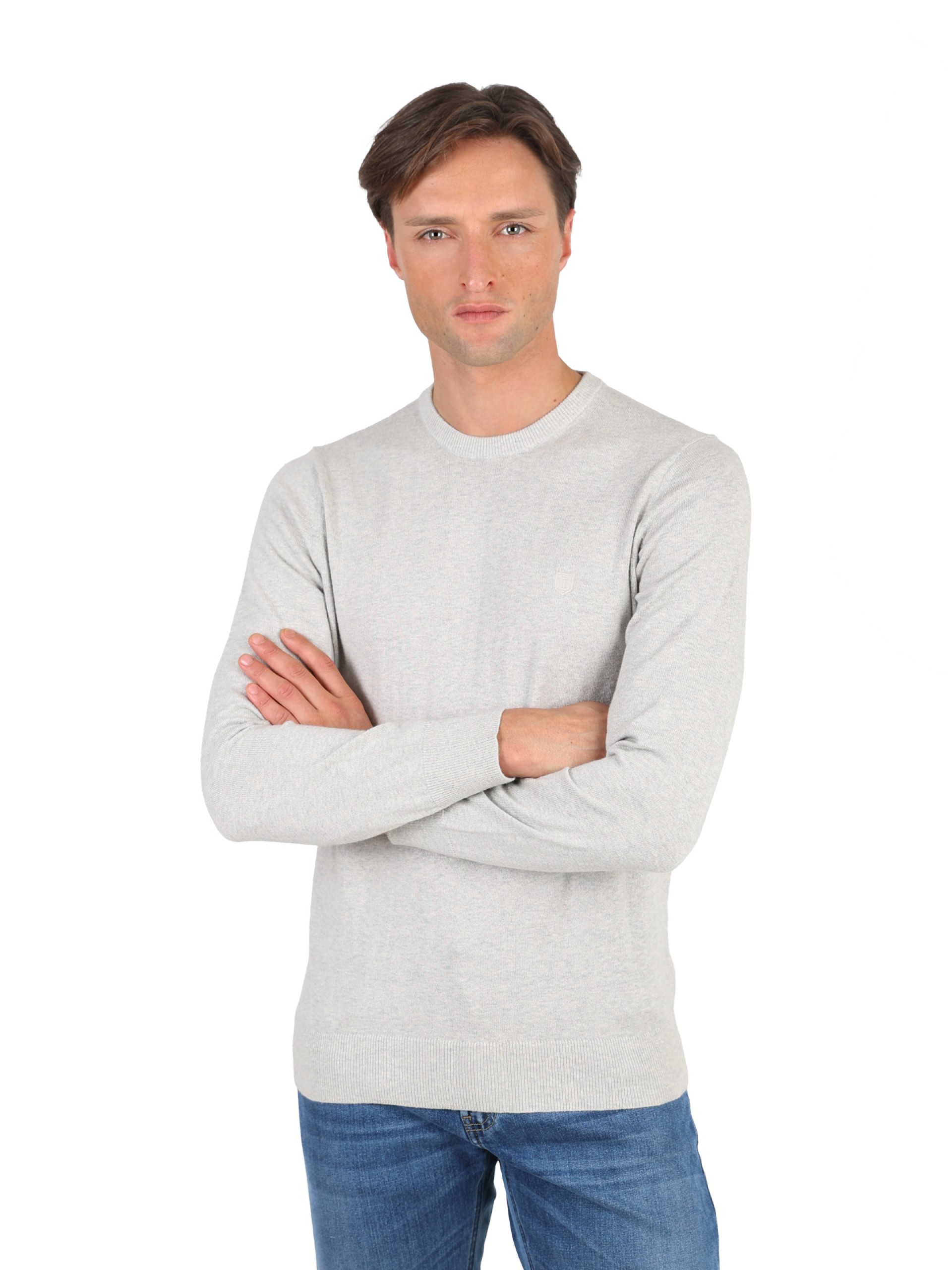 Camisola de malha de algodão e caxemira