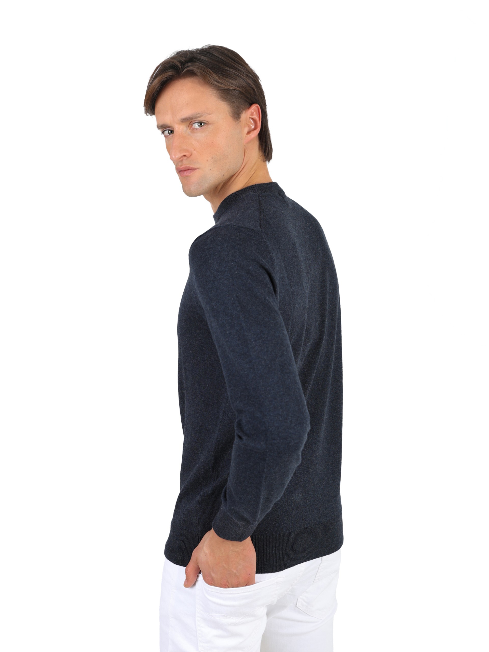 Cotton and cashmere knit sweater