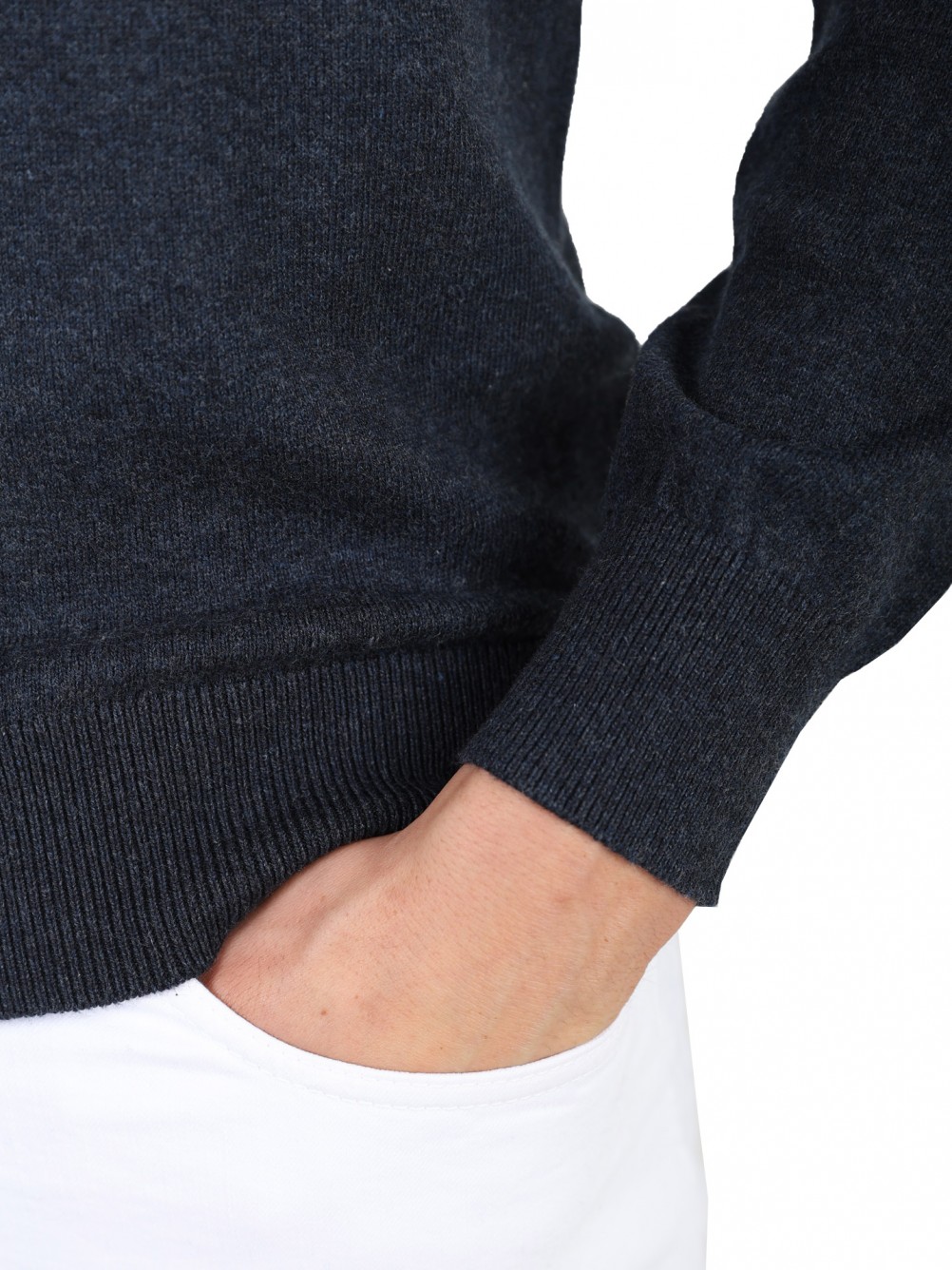 Camisola de malha de algod�o e caxemira