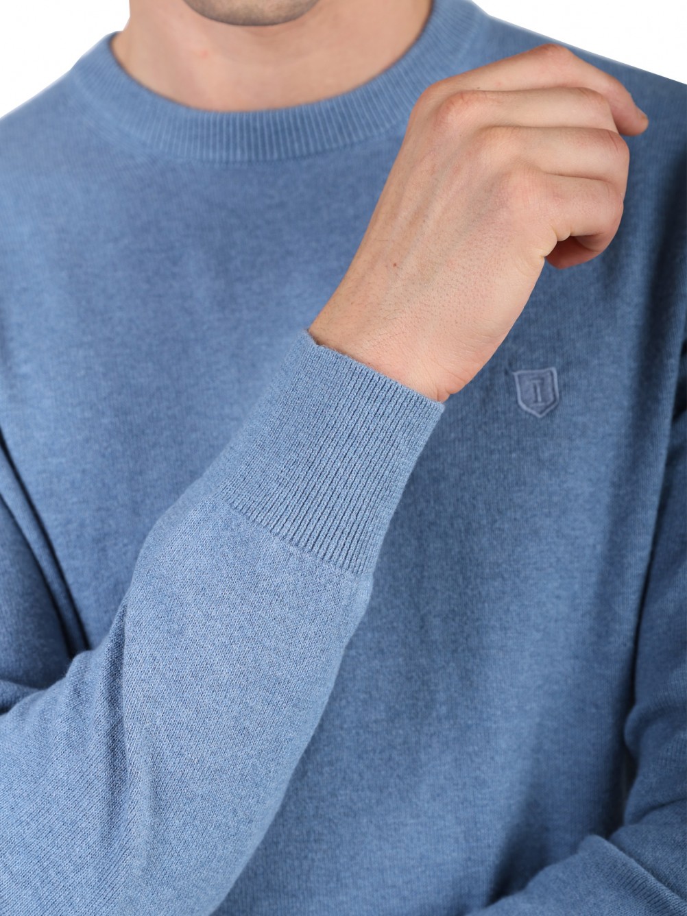 Camisola de malha de algodão e caxemira