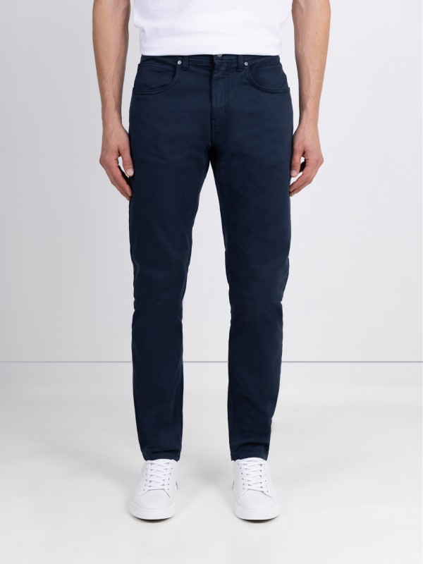 Regular fit twill trousers