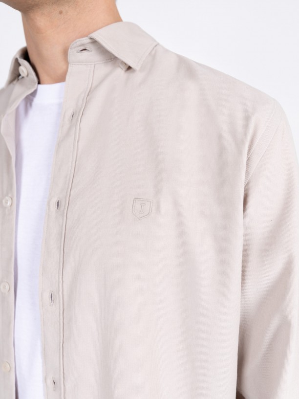 Camisa casual de bombazine