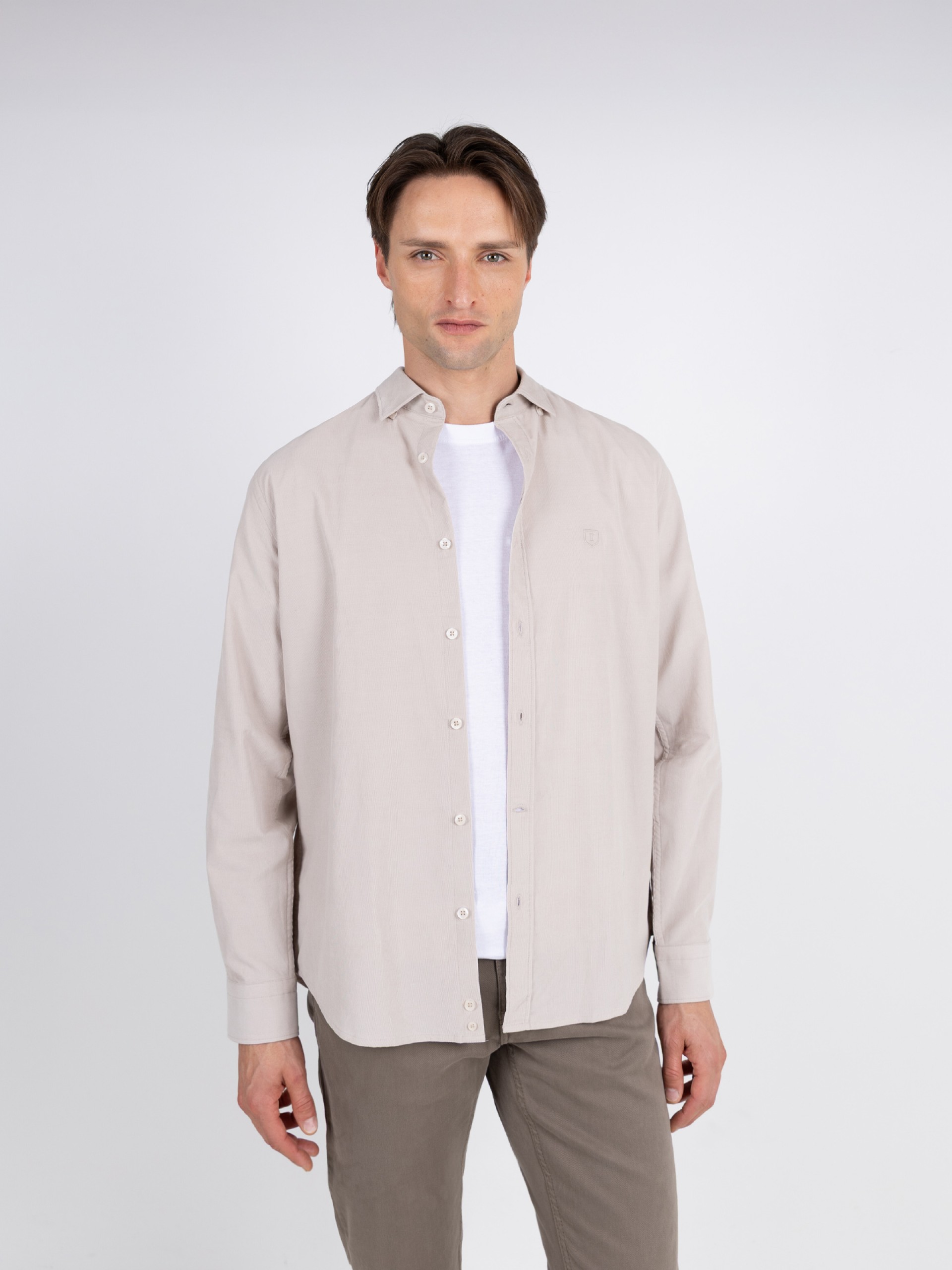 Camisa casual de bombazine