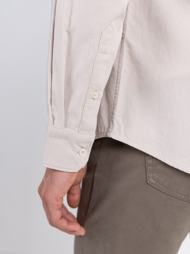 Camisa casual de bombazine