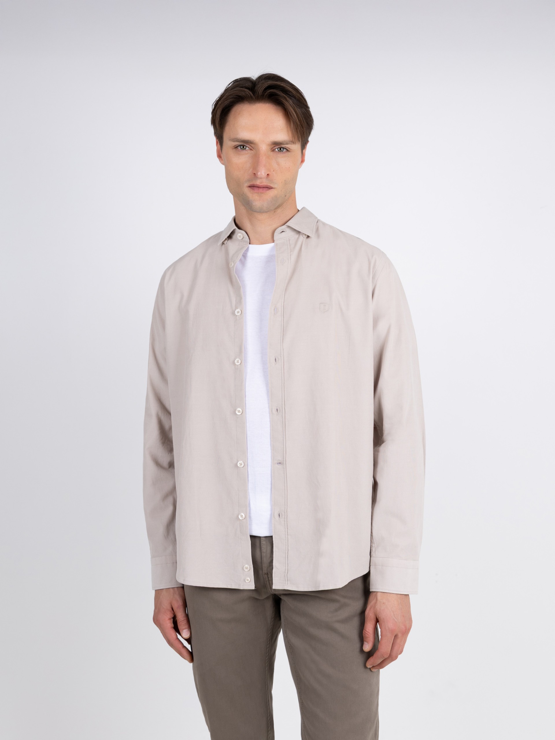 Camisa casual de bombazine