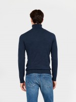 Jersey de cuello alto con efecto trenzado