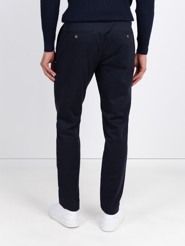 Calças chino de algodão elástico Calças chino de algodão elástico