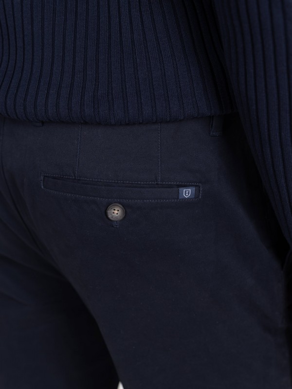 Calças chino de algodão elástico Calças chino de algodão elástico