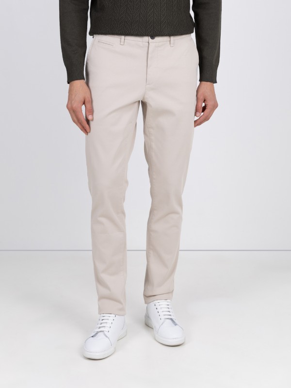 Cal�as chino de algod�o el�stico