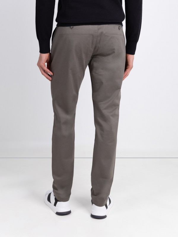 Pantalones chino de algodón elástico Pantalones chino de algodón elástico