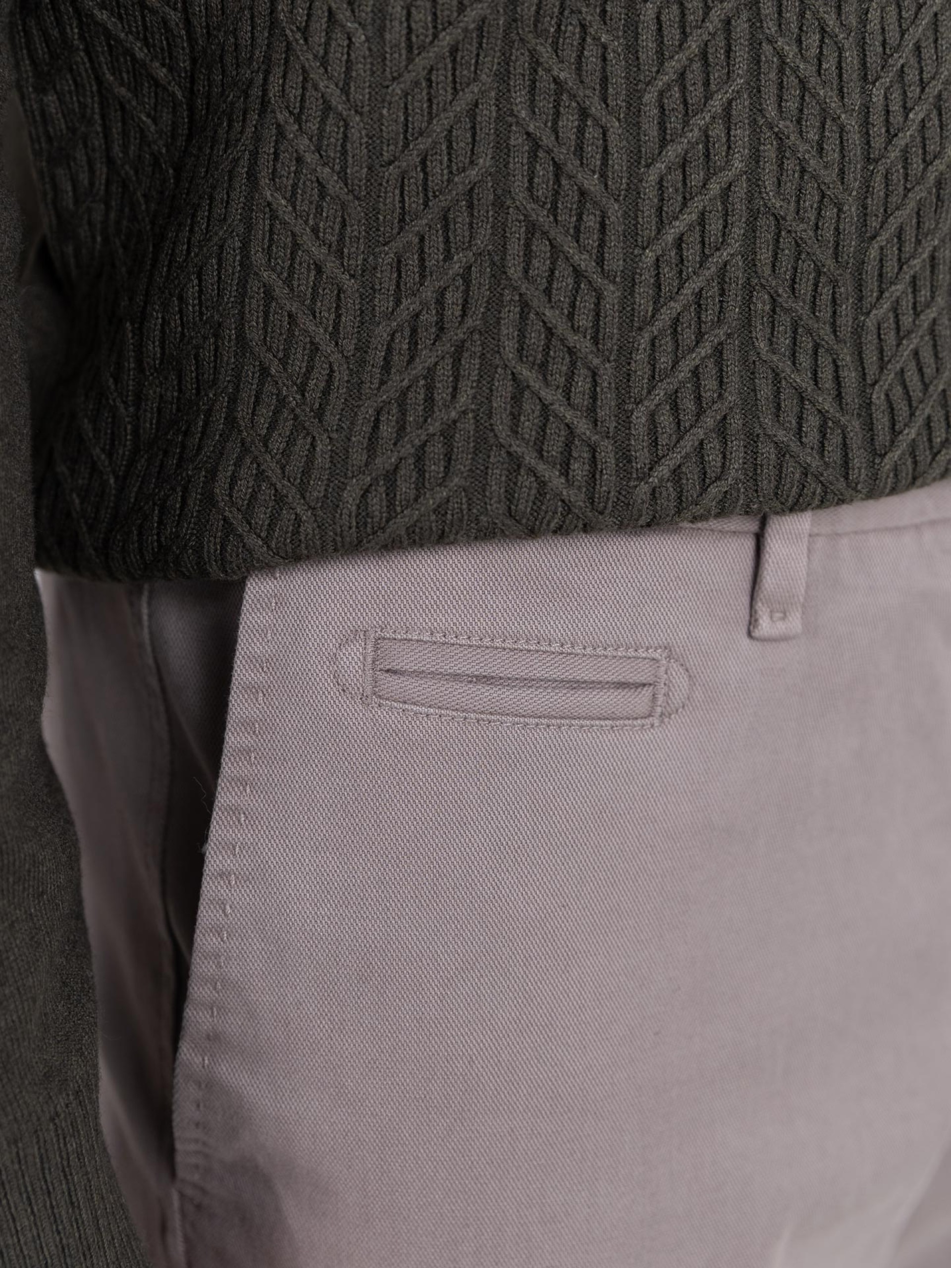 Calças chino de algodão elástico