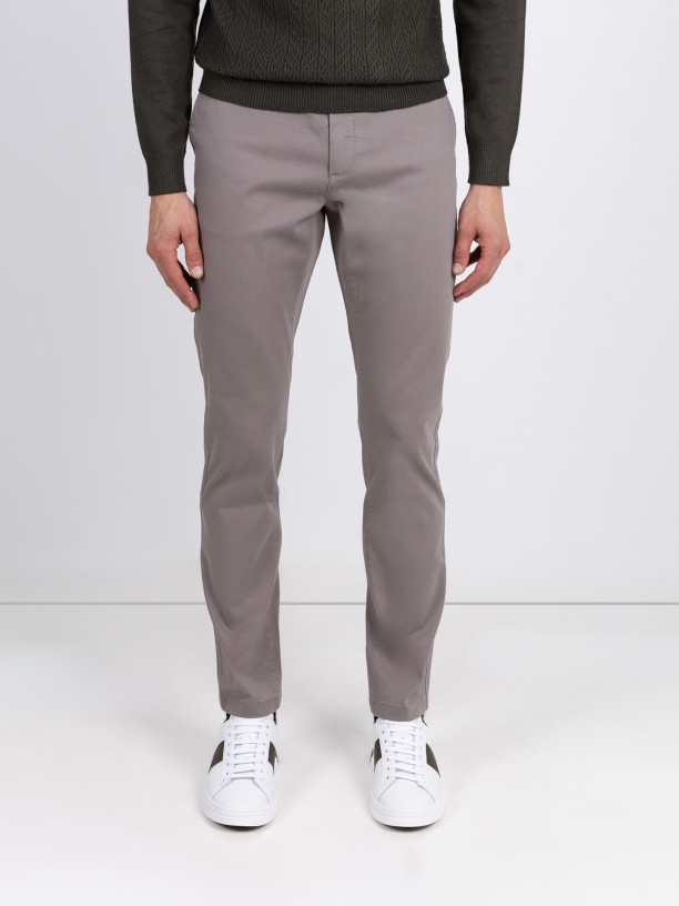 Slim-fit corduroy trousers