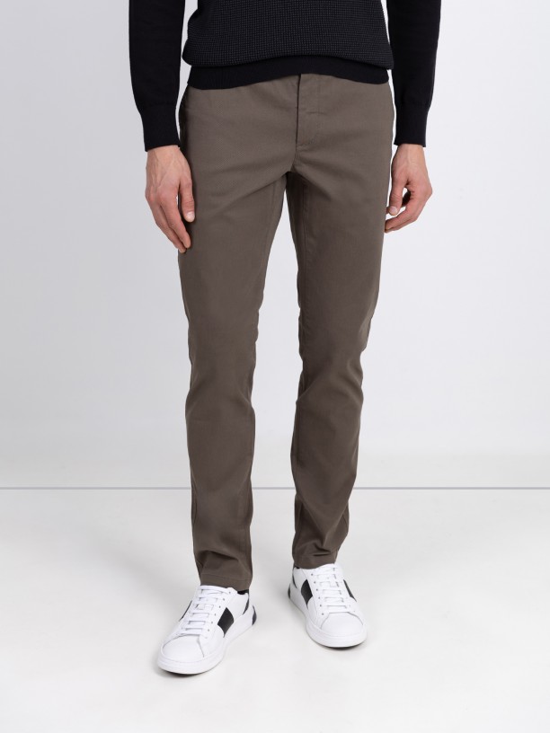 Slim-fit corduroy trousers
