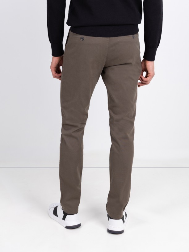 Slim-fit corduroy trousers