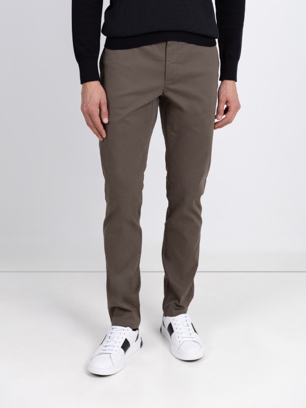 Slim-fit corduroy trousers