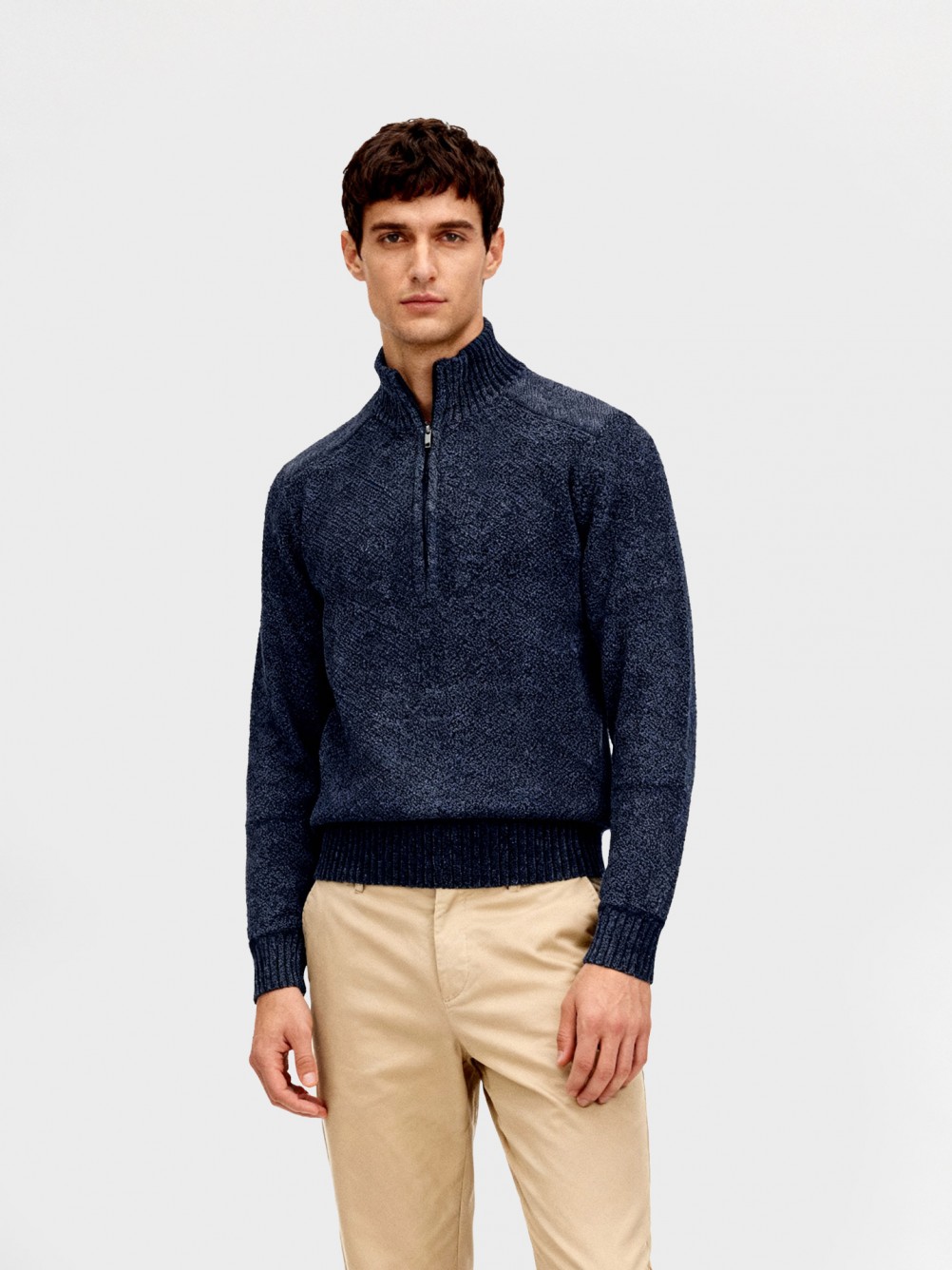 Polar half-zip knit