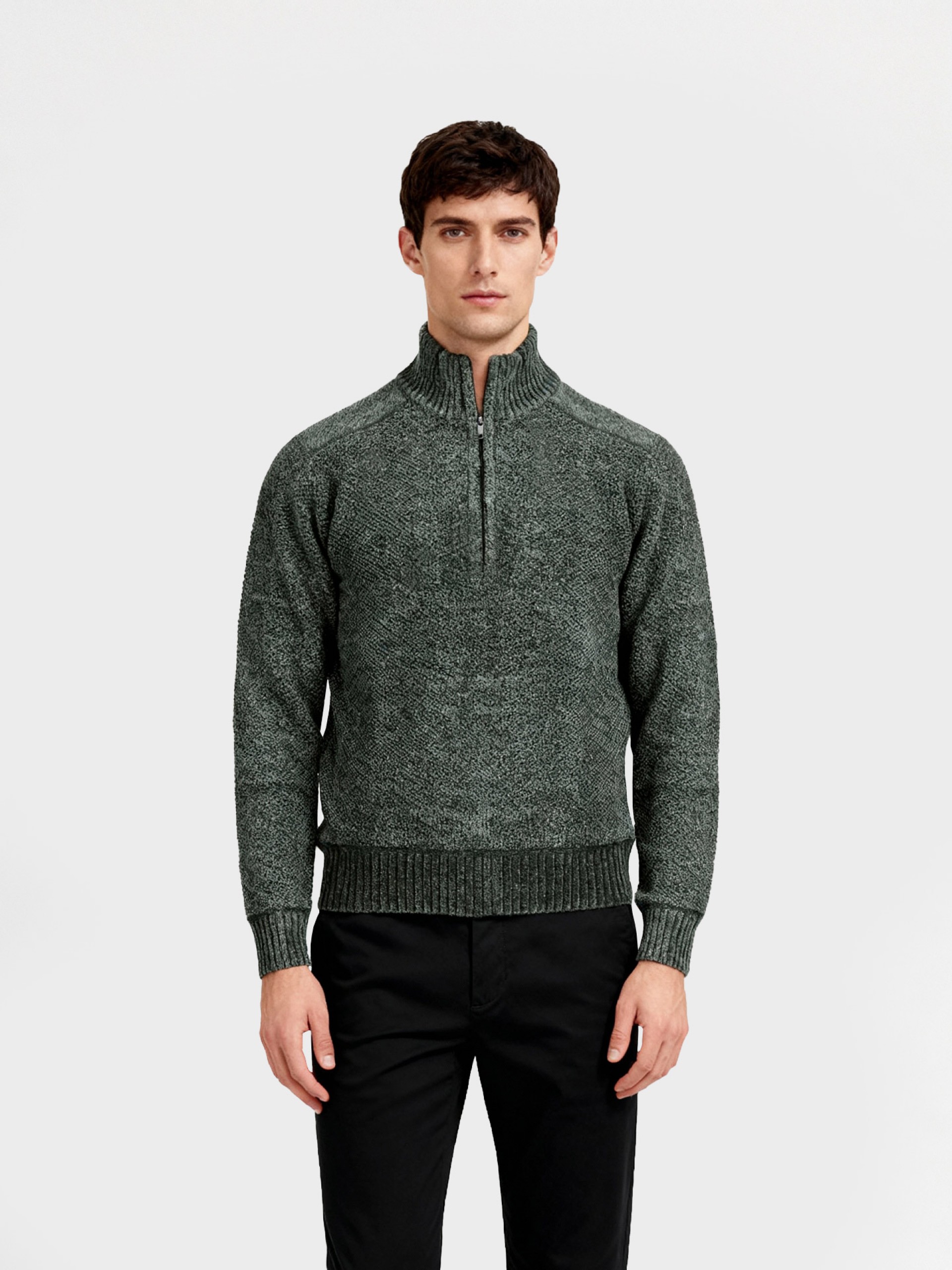Polar half-zip knit