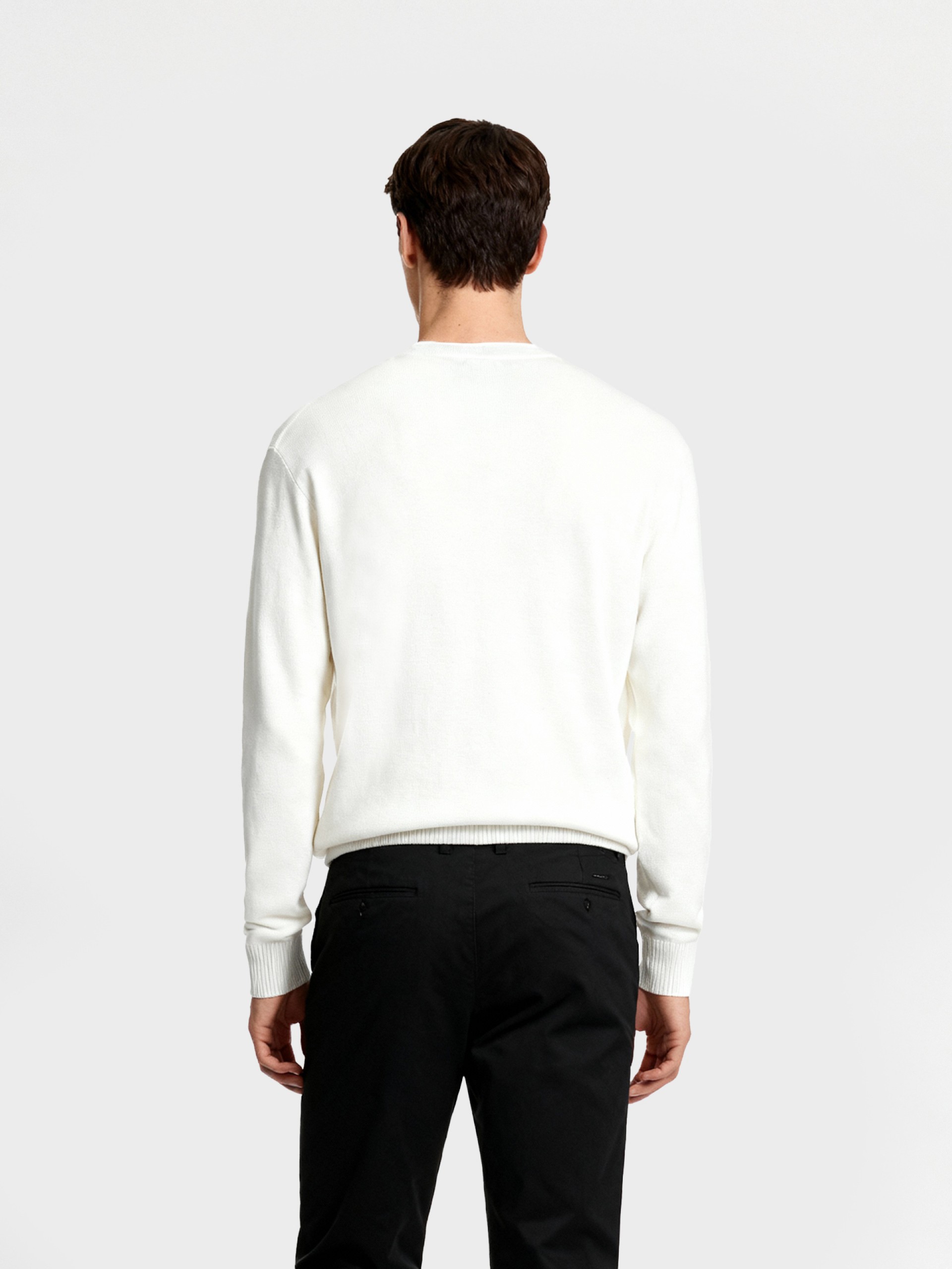 Structured crew-neck knit