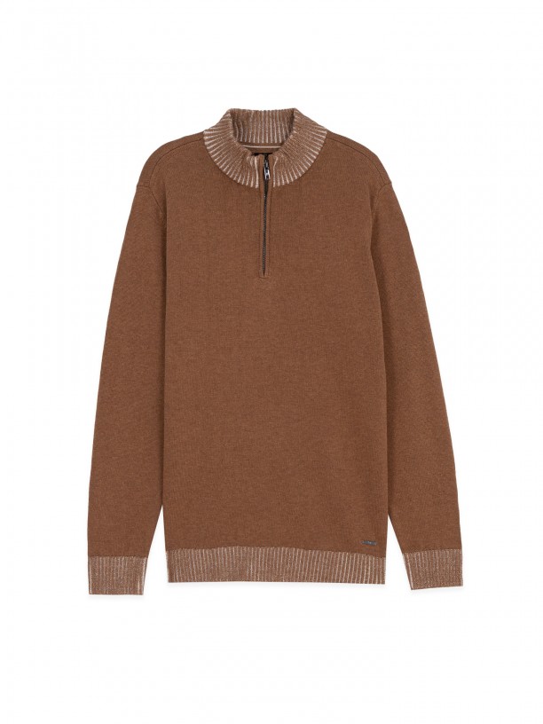 Jersey con media cremallera