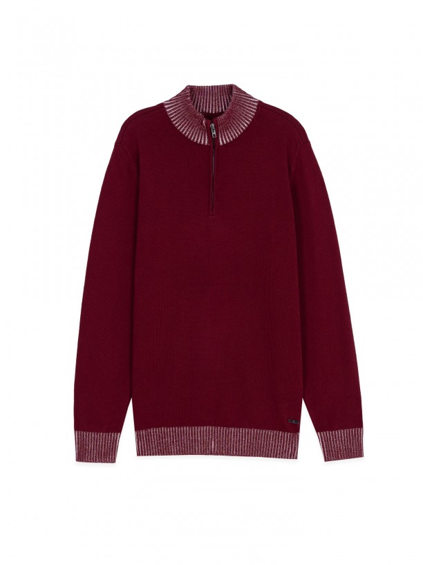 Jersey con media cremallera Jersey con media cremallera