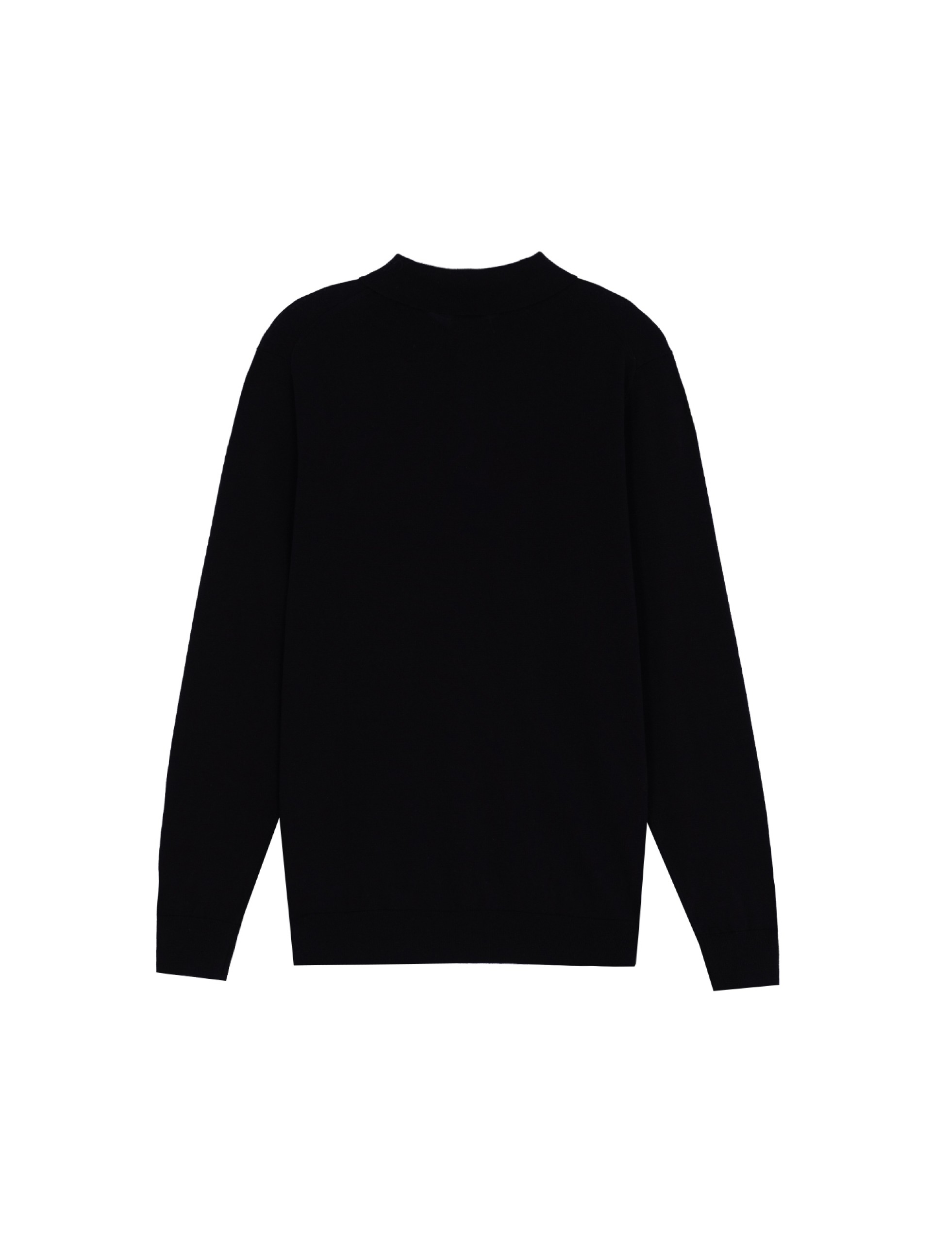 Long-sleeve knit polo 100% cotton