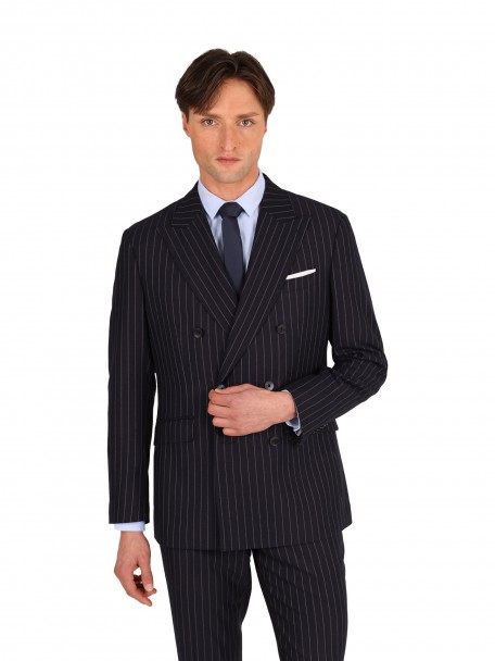 Fato de micro padrão regular fit 100% lã Fato de micro padrão regular fit 100% lã