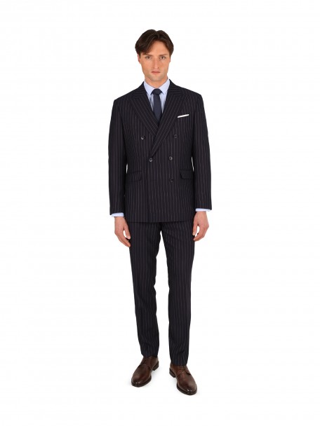 Fato de micro padr�o regular fit 100% l�