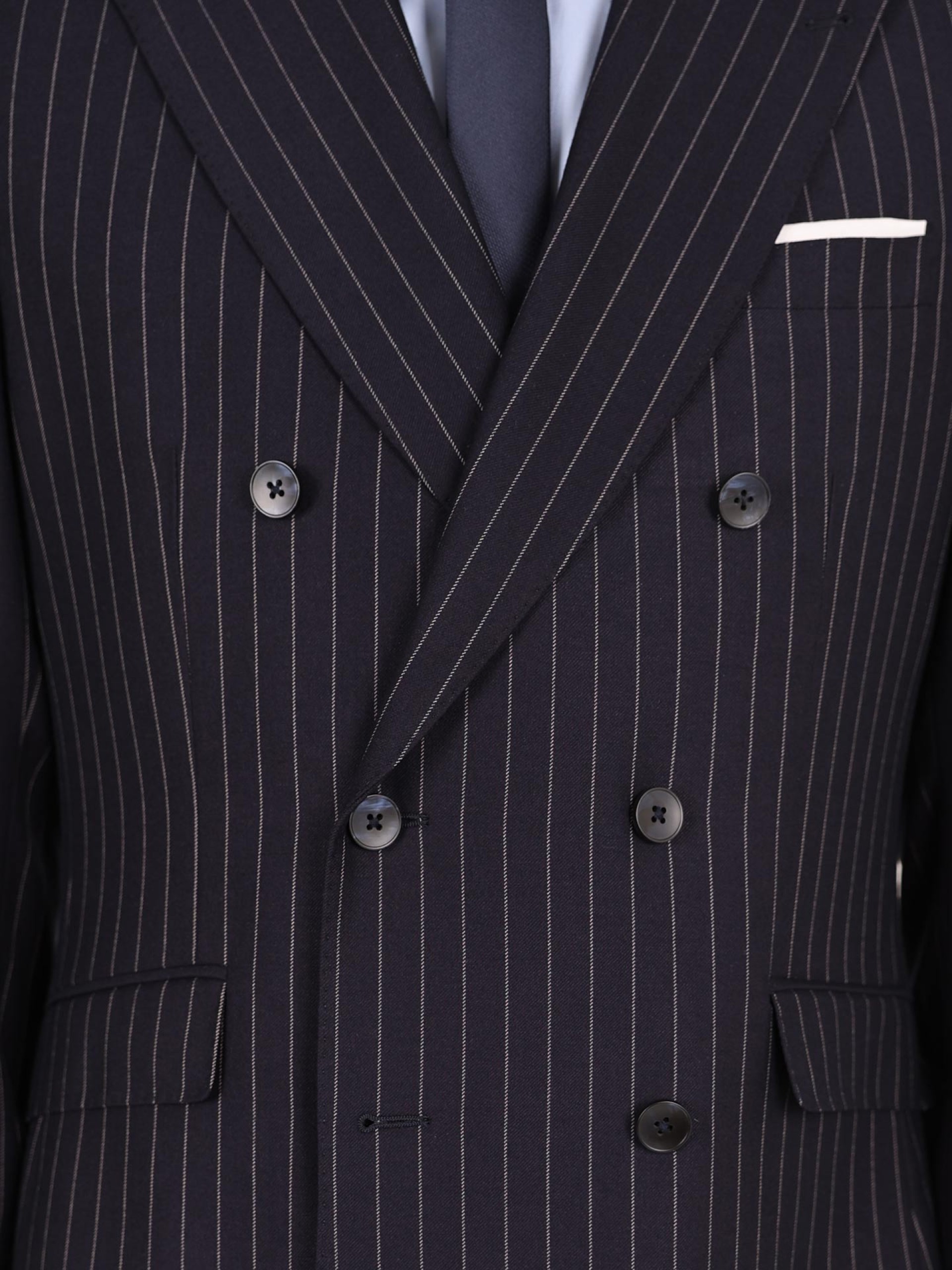 Micro pattern regular fit 100% wool suit