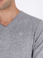 Camisola de malha com gola em bico Camisola de malha com gola em bico