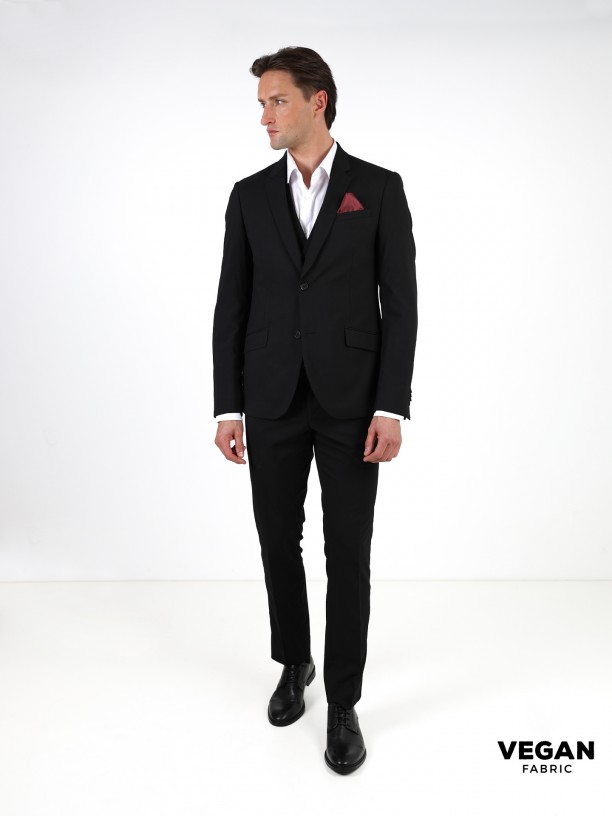 Plain suit made from vegan fabric Plain suit made from vegan fabric