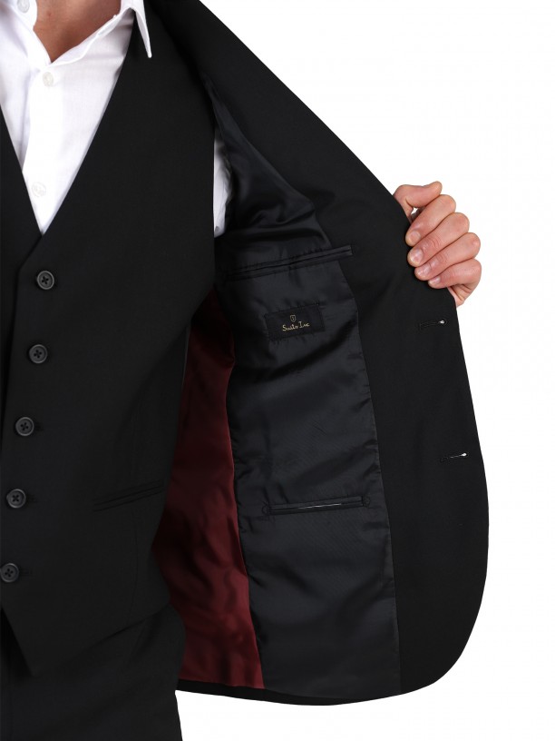 Plain suit made from vegan fabric Plain suit made from vegan fabric