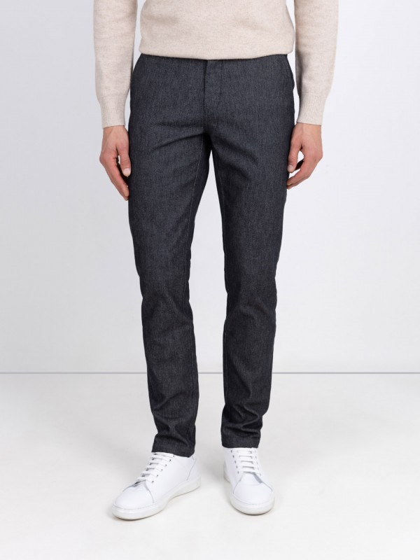 Jogger trousers in stretch cotton fabric