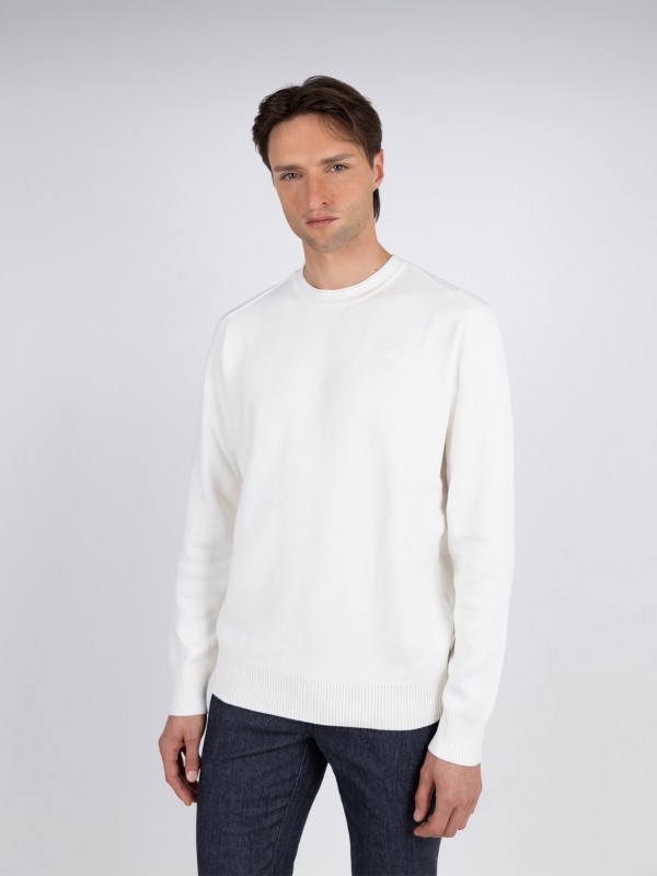 Structured crew-neck knit Structured crew-neck knit