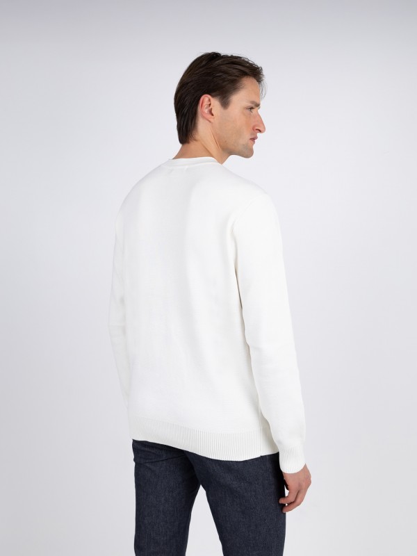 Structured crew-neck knit Structured crew-neck knit
