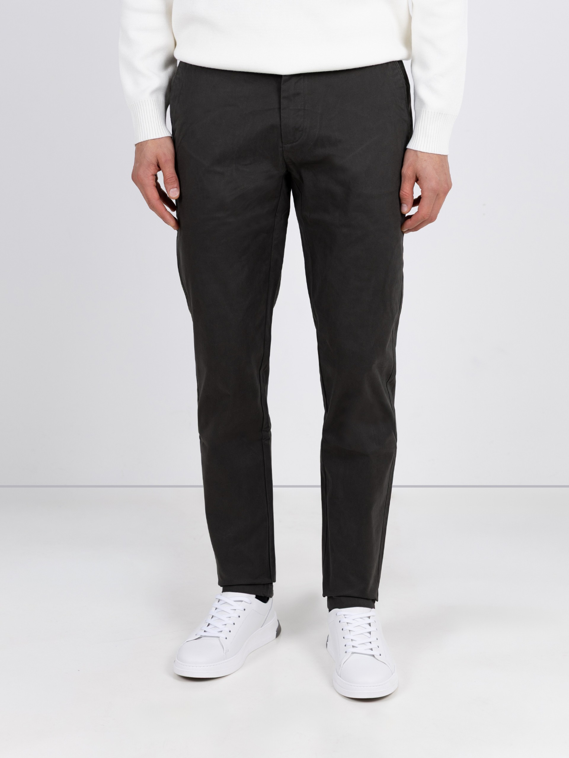 Stretch cotton chino trousers