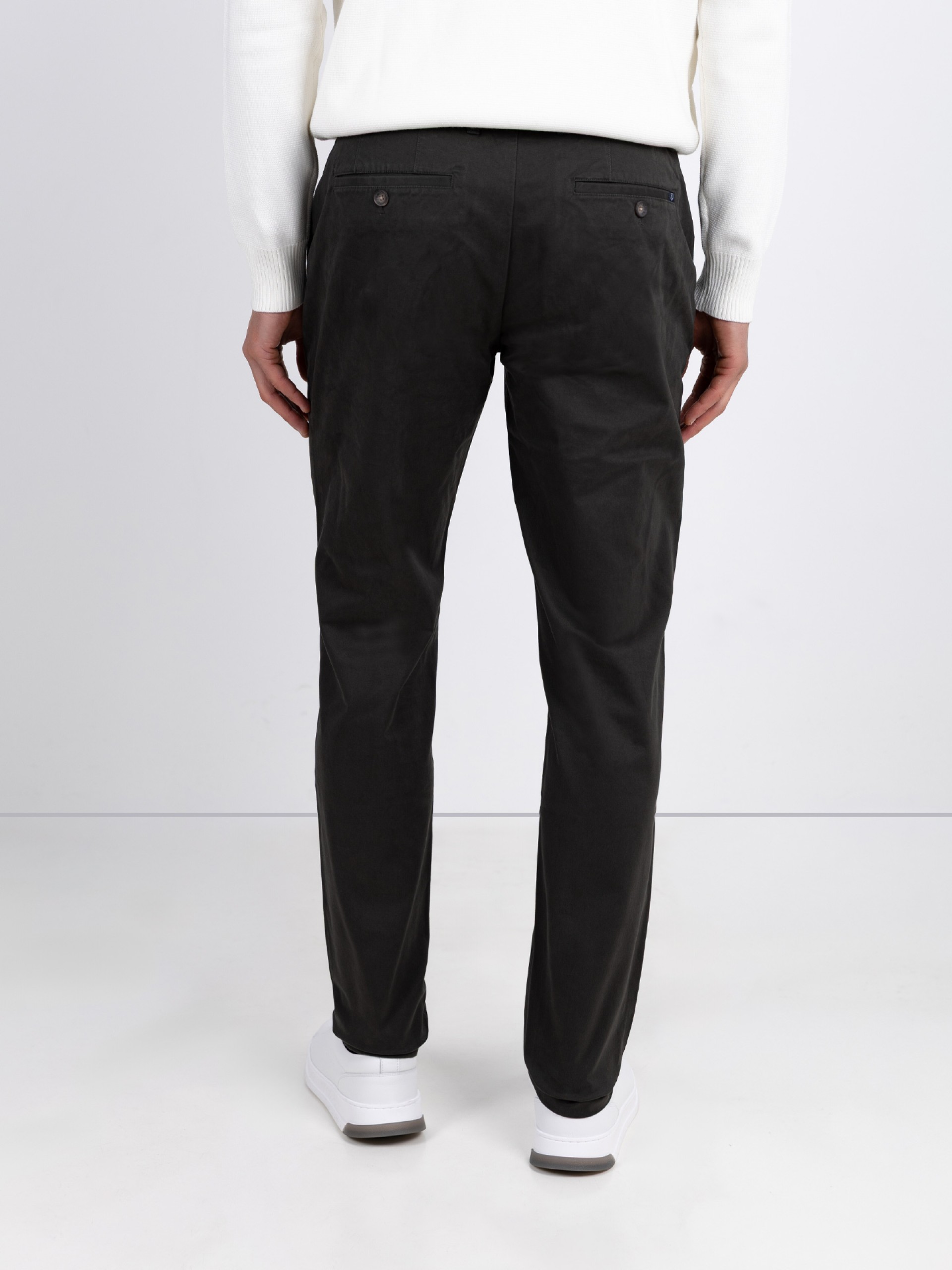Stretch cotton chino trousers