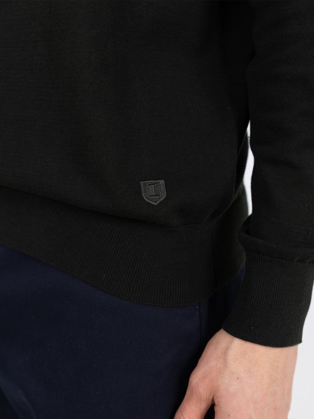 Polo de malha manga comprida 100% algodo