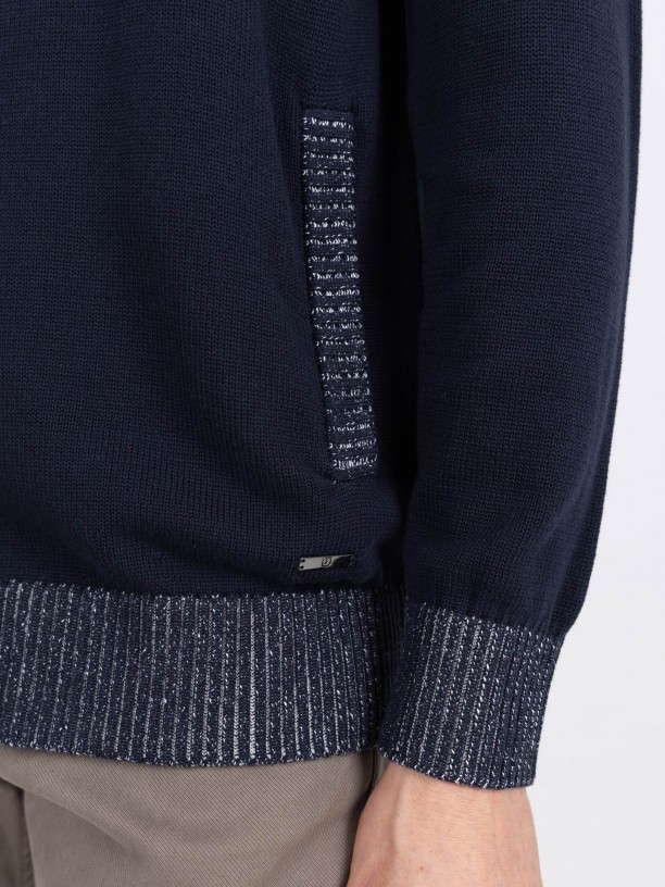 Casaco de malha 100% algodão Casaco de malha 100% algodão