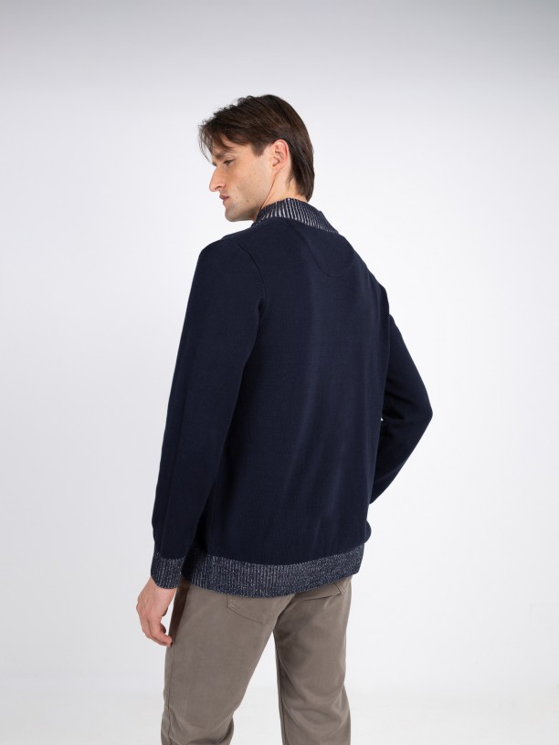 Casaco de malha 100% algodão Casaco de malha 100% algodão