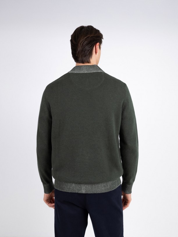 Camisola de meio fecho