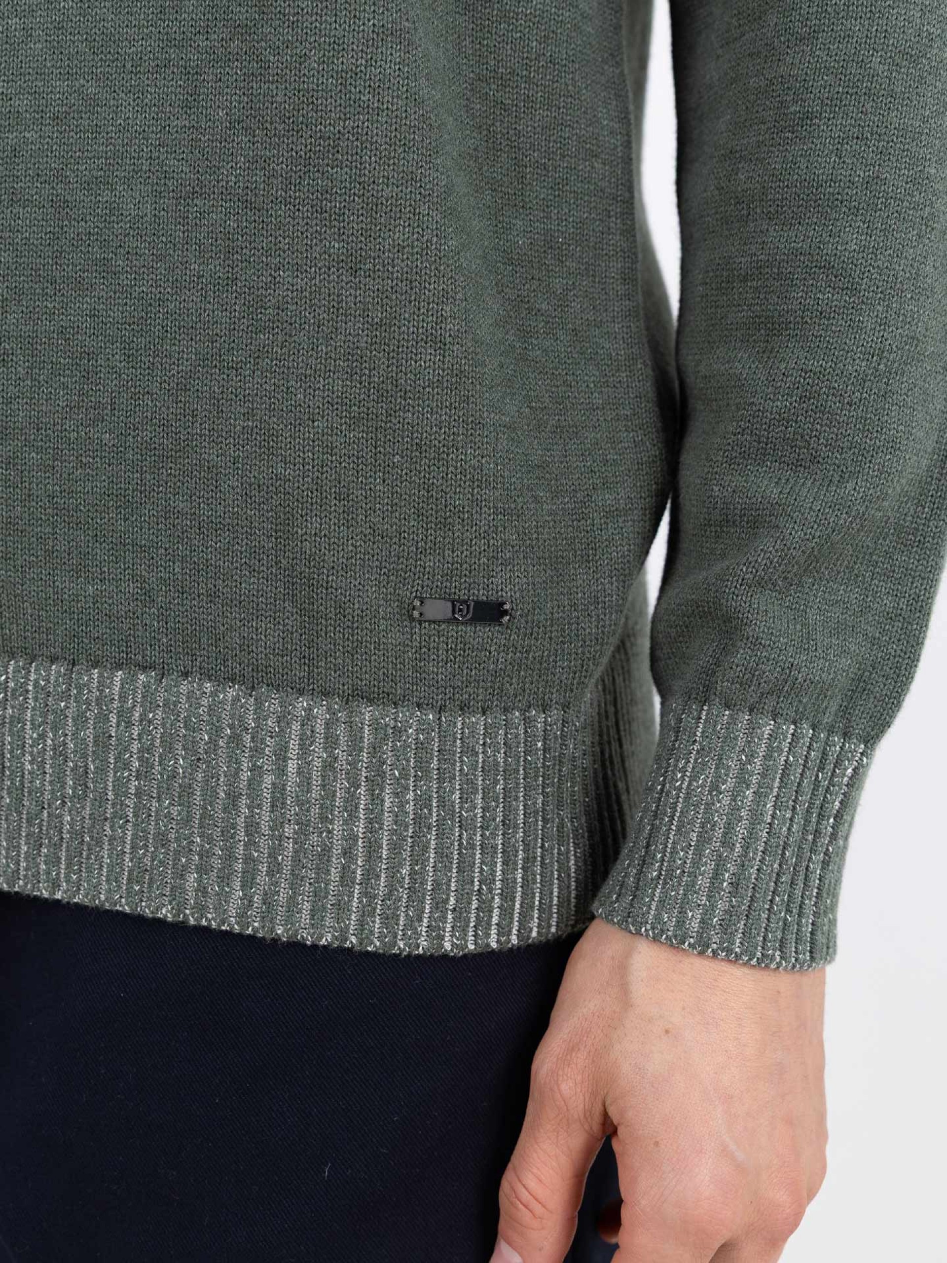 Camisola de malha algodão gola redonda