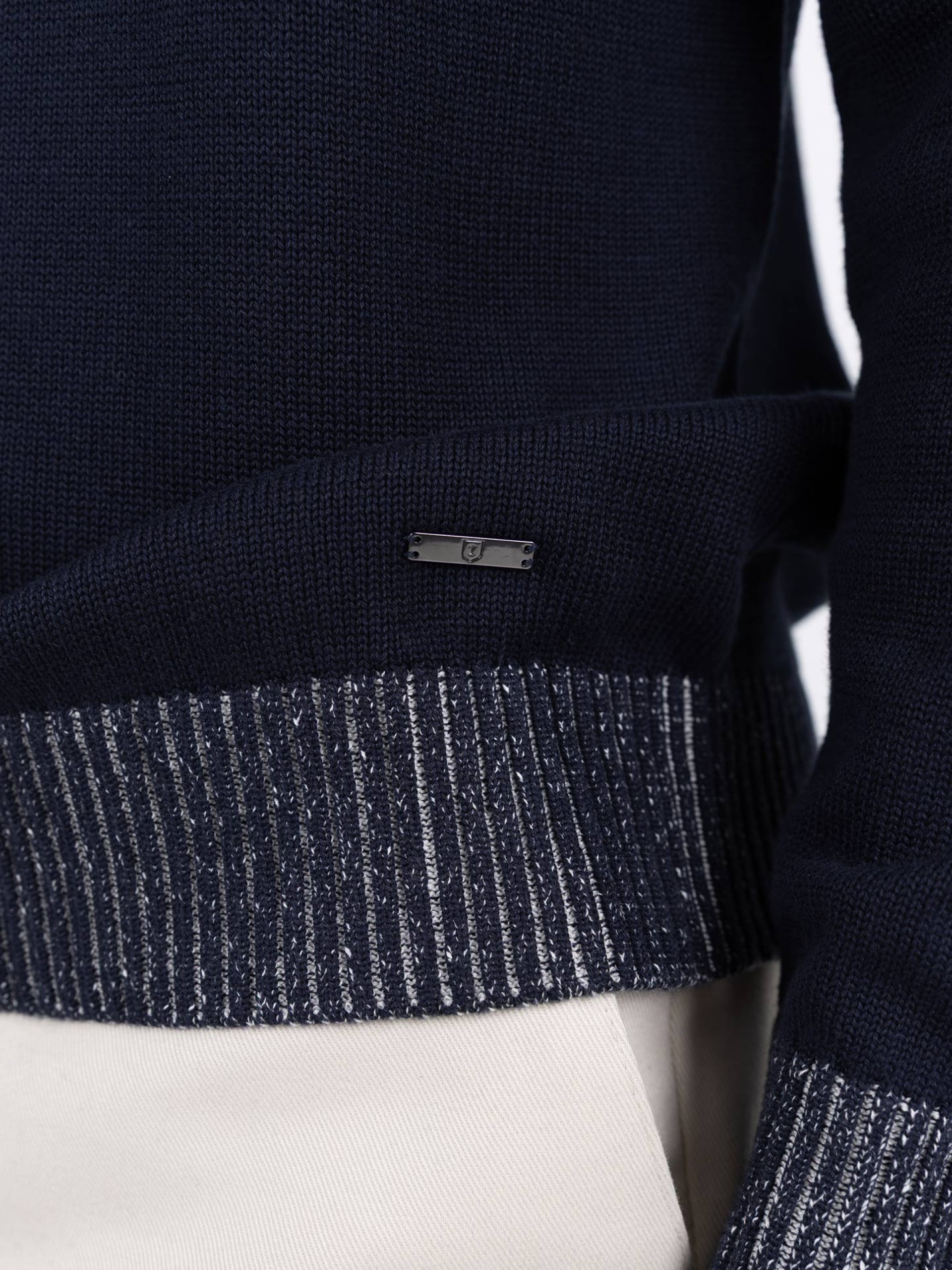 Camisola de malha algodão gola redonda