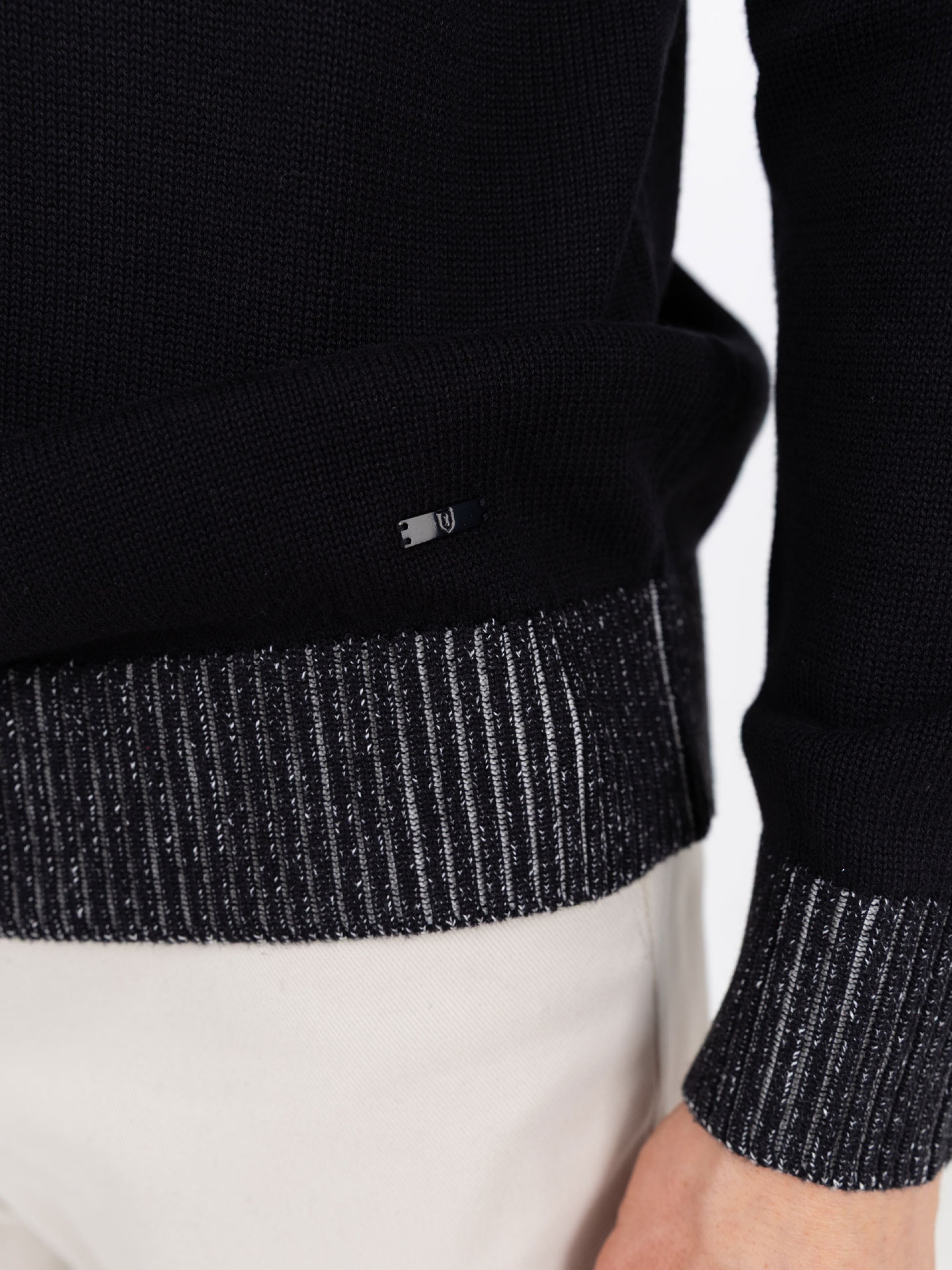 Camisola de malha algodão gola redonda